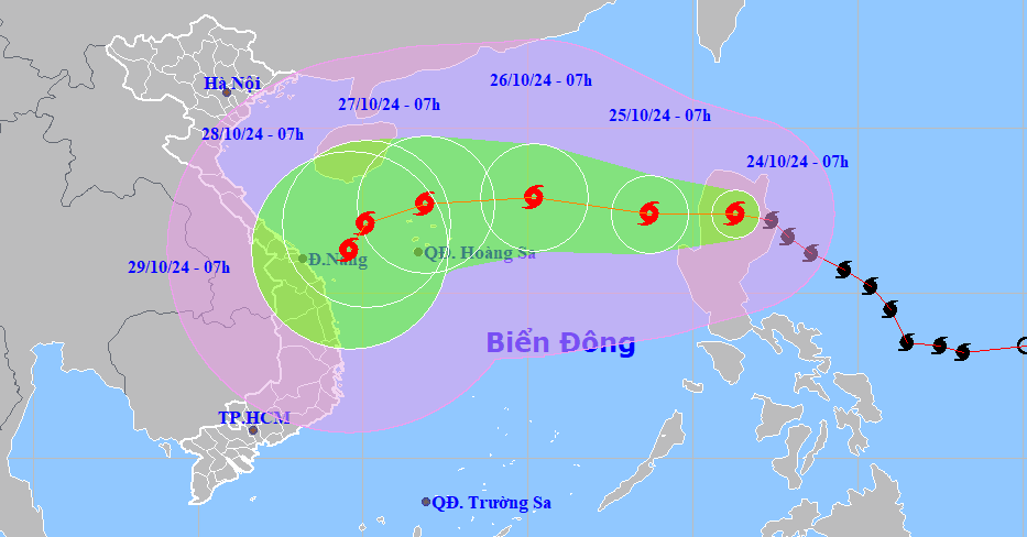 Hôm nay, bão Trà Mi vào Biển Đông, diễn biến rất khó lường