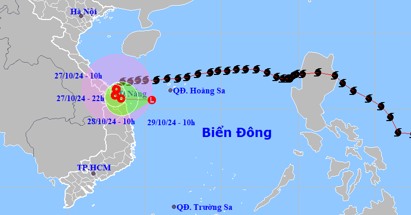 Bão số 6 giật cấp 12, đang vào đất liền Thừa Thiên Huế, Quảng Nam - Đà Nẵng