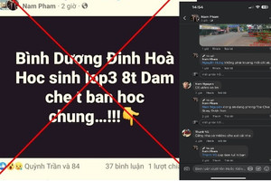 Bình Dương tìm người tung tin đồn học sinh lớp 3 giết người