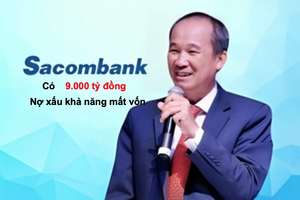 Sacombank (STB) có hơn 9.000 tỷ đồng nợ khả năng mất vốn