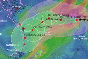 Tin bão mới nhất 8/11: Bão Yinxing vào Biển Đông thành bão số 7, giật cấp 17