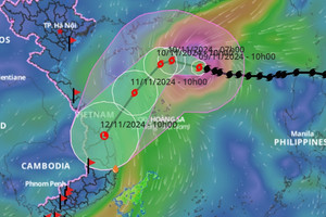 Bão số 7 Yinxing còn mạnh cấp cực đại, suy yếu nhanh khi gặp không khí lạnh
