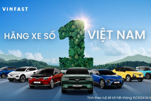 VinFast dẫn đầu thị trường ô tô Việt Nam với 51.000 xe bán ra trong 10 tháng