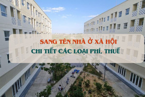 Từ bây giờ, sang tên nhà ở xã hội phải đóng những loại thuế, phí nào?