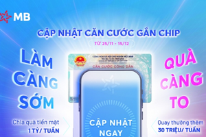 MBBank (MBB) thưởng đến 1 tỷ đồng cho khách hàng đã cập nhật CCCD