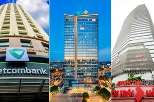 Techcombank, Vietcombank, BIDV chờ đợi dòng vốn ngoại trong năm 2025