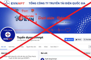 Cảnh báo Fanpage giả mạo thương hiệu EVNNPT để đăng thông tin tuyển dụng