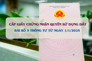 Chính thức bãi bỏ 5 thông tư về cấp sổ đỏ từ 1/1/2025