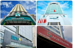 Vietcombank, Vietinbank, Agribank, BIDV cập nhật kết quả kinh doanh ấn tượng trong năm 2024