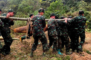 Hủy nổ thành công quả bom nặng 300kg ở Bắc Kạn