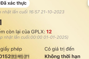 Cách theo dõi trừ điểm giấy phép lái xe trên ứng dụng VNeID