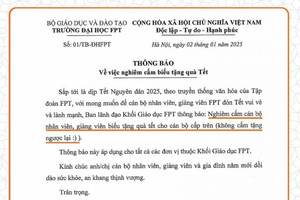 Thông báo 'gây sốt' của FPT: Nghiêm cấm biếu tặng quà Tết cho cấp trên, sếp thoải mái tặng ngược lại