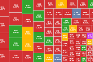 VN-Index mất hơn 8 điểm, 22 cổ phiếu giảm sàn