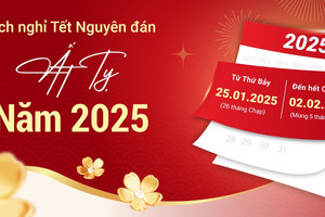 Lịch nghỉ Tết Nguyên đán 2025 từ ngày nào?