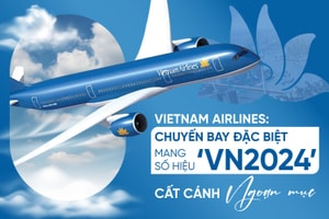 Chuyến bay đặc biệt mang số hiệu ‘VN2024’ của Vietnam Airlines: Cất cánh ngoạn mục sau cú nạp ‘nhiên liệu’