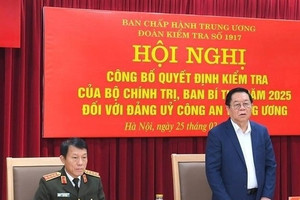 Công bố Quyết định kiểm tra của Bộ Chính trị, Ban Bí thư với Đảng ủy Công an Trung ương