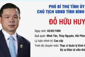 Tài chính Hoàng Huy (TCH): Con trai ông Đỗ Hữu Hạ làm Chủ tịch UBND tỉnh Bình Thuận