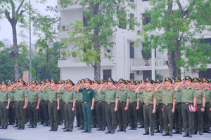 6.000 học viên thuộc lực lượng Công an Nhân dân sẵn sàng tập luyện cho diễu binh, diễu hành kỷ niệm 80 năm ngày Quốc khánh 2/9