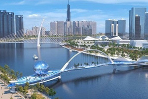 Cầu đi bộ nghìn tỷ đầu tiên bắc qua dòng sông biểu tượng tại đô thị đặc biệt của Việt Nam có chuyển động mới