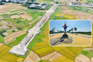Trớ trêu tuyến đường hiện đại nằm phơi nắng, phơi mưa, phơi... lúa: Không có phương tiện giao thông nào qua lại