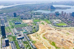 Công viên quy mô 65ha tọa lạc tại khu đô thị cao cấp Hà Nội đang dần lộ diện
