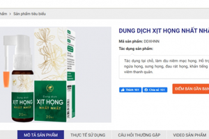 Chủ thương hiệu xịt họng Nhất Nhất bị xử phạt 200 triệu đồng vì quảng cáo gây nhầm lẫn cho khách hàng