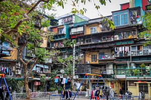 Cận cảnh khu tập thể cũ nát tại ‘đất vàng’ Hà Nội sắp được cải tạo thành tòa nhà cao 55 tầng