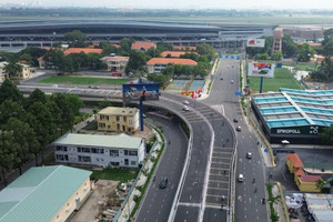Đường dưới cầu vượt dự án 4.800 tỷ đồng phục vụ chính cho ga T3 Tân Sơn Nhất