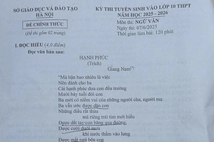 Đề thi và đáp án môn Ngữ văn kỳ thi vào lớp 10 TP. Hà Nội năm 2025 đầy đủ, chính xác nhất