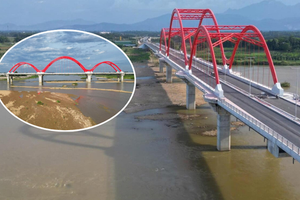 Sắp thông xe cầu vòm thép trăm tỷ đầu tiên ở Quảng Ngãi