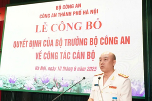Đại tá Nguyễn Đức Long được bổ nhiệm giữ chức Phó Giám đốc Công an Hà Nội