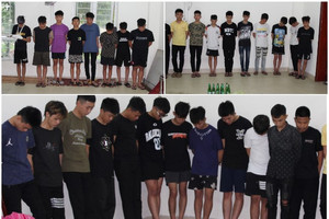 Công an bắt giữ 28 đối tượng, thu nhiều tang vật