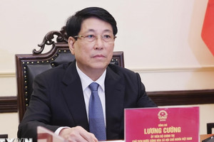 Chủ tịch nước Lương Cường điện đàm với tân Tổng thống Hàn Quốc