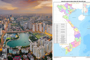 Bản đồ chi tiết 34 tỉnh, thành mới của Việt Nam sau sáp nhập