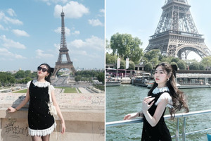 Con gái MC Quyền Linh diện đồ hàng trăm triệu ở Pháp