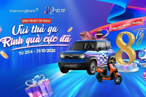 KienlongBank tung 'siêu bão' quà tặng 8 tỷ đồng mừng sinh nhật 30 năm