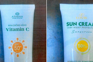 Bộ Y tế yêu cầu thu hồi trên toàn quốc 2 loại kem chống nắng giả