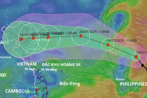 Bão Wipha có thể giật cấp 15, nguy cơ 18 tỉnh ảnh hưởng trực tiếp