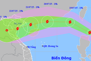 Đặc trưng của cơn bão Wipha khi vào Biển Đông, miền Bắc có thể mưa lớn 600mm/đợt