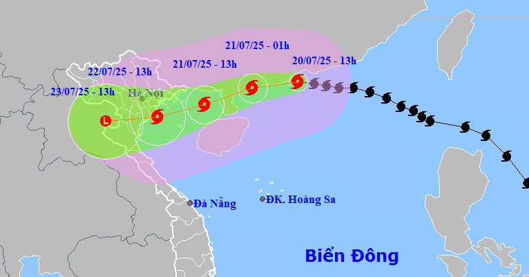 Tin mới nhất về bão số 3 Wipha: Giật cấp 15, cách Quảng Ninh - Hải Phòng 630km