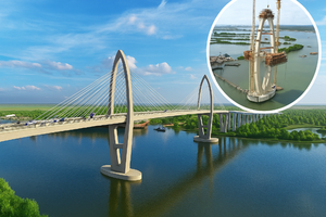 Cây cầu 4.900 tỷ có nhịp chính dài nhất Đông Nam Á dần thành hình