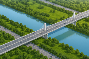 Chỉ hơn 1 năm nữa, sẽ hoàn thành cây cầu bắc qua sông Hồng, nối liền hai tỉnh Việt Nam – Trung Quốc