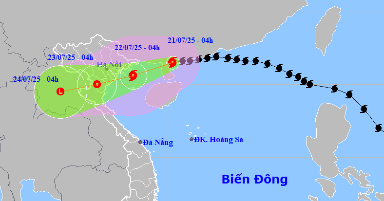 Tin mới nhất bão số 3 Wipha: Cách Quảng Ninh-Hải Phòng 233km, sắp vào vịnh Bắc Bộ