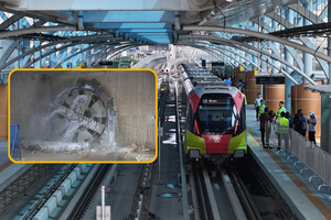 Robot đào hầm 'Thần tốc' tuyến metro Nhổn - ga Hà Nội đã tới ga Văn Miếu