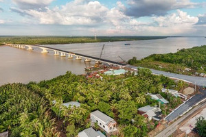 Chỉ 1 tháng nữa, chính thức thông xe cầu vượt sông nghìn tỷ xóa bỏ các bến phà lâu đời, nối thông ĐBSCL và TP. HCM