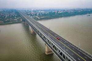 Cây cầu vượt sông 2 tầng duy nhất ở Thủ đô, hoàn thành sau 11 năm thi công