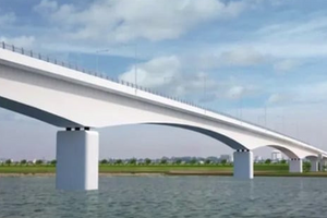 Cây cầu đầu tiên vượt sông Thái Bình, kết nối Bắc Ninh - Hải Phòng gặp khó