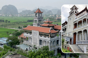 Biệt thự bằng đá lớn nhất Việt Nam: Cao 27m, được làm từ 3.000 tấn đá, không hồ vữa