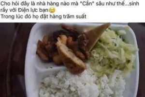 Xôn xao suất cơm bình dân giá đắt đỏ bán cho thợ điện sau bão Kajiki
