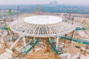 10.000 tấn thép Hòa Phát (HPG) kiến tạo mái vòm Trung tâm Triển lãm lớn nhất Đông Nam Á